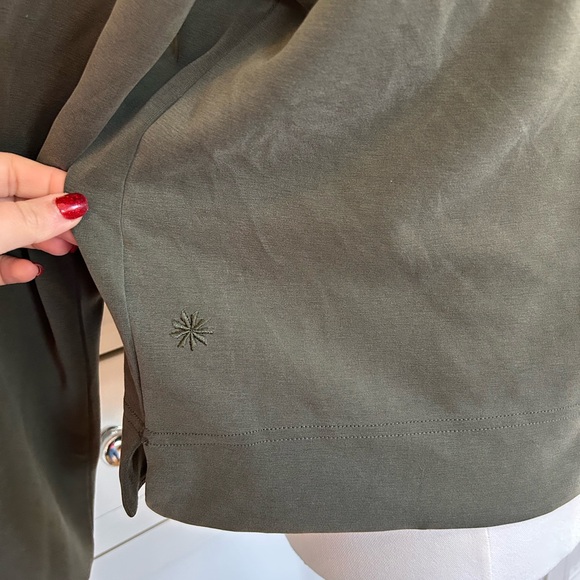 Athleta Seasoft Quarter Zip Top Size M in color Elm | Olive Green - Picture 5 of 7
